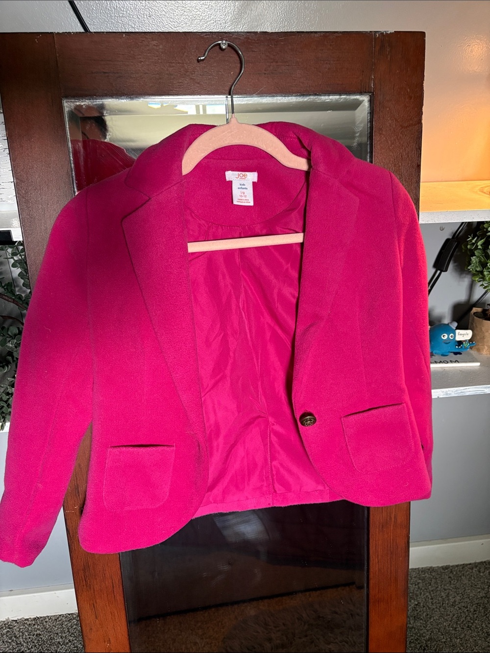 Joe Fresh girls Bright Fuchsia Single-Button Blazer